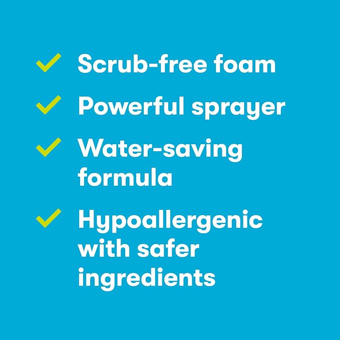 ECOS Foaming Dish Soap, Powerful Spray-On Formula, Saves Water, Wipe & Rinse Dish Cleaner - Hypoallergenic - Lemon, 17 Fl Oz (Pack of 4)