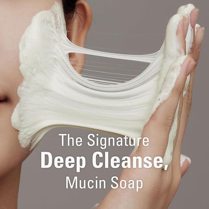 SIOT Herbal Mucin Soap & EcoCeramic Dish Set | Hydrating Facial Cleanser + Handmade Mineral Soap Holder | Natural, Sustainable Gift Set
