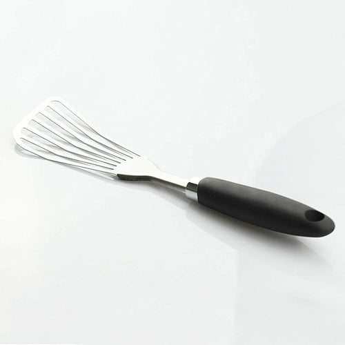 304 Stainless Steel Fish Spatula, Non-Slip Ergonomic Handle Slotted Spatula - Image 2