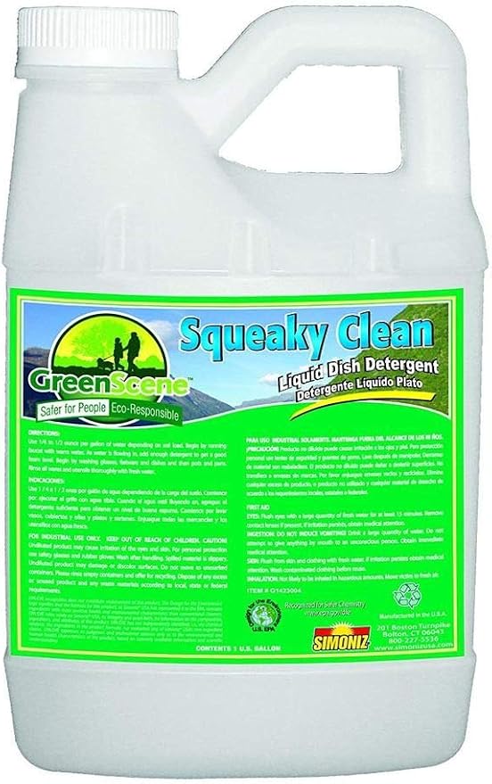 Simoniz Green Scene Squeaky Clean Liquid Dish Detergent, 1 gal
