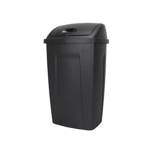 13-Gallon Black Plastic Kitchen Trash Can by Unknown
