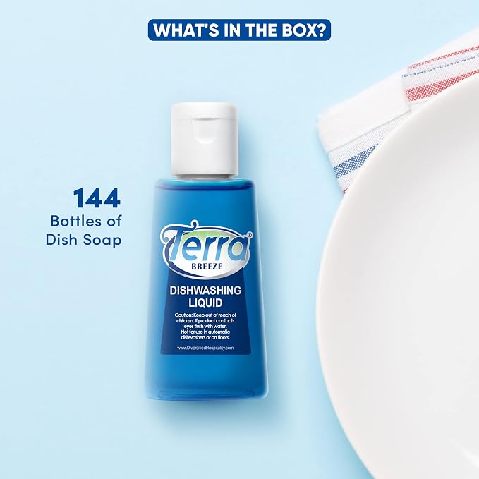 144-Count 1.7 oz Travel Size Liquid Dish Soap, Hotel Supplies | Bulk Toiletries, Guest Amenities, Hotels, Resorts, Motels, hospitality supplies, hotel room essentials, short term rentals