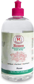 Natural Dish Soap - Rose 18oz