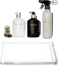 L'AVANT Collective Luxury Home Essentials | High Performing Dish Soap, Hand Soap, Multipurpose Cleaner Spray, Scrub Brush, Lucite Tray | Luxurious Ingredients Reusable Bottles (Fresh Linen)