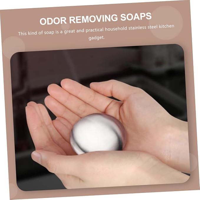 Kitchen Soap Steel Soap Round Metal Odor Absorbers for Home Stainless Steel Gadget