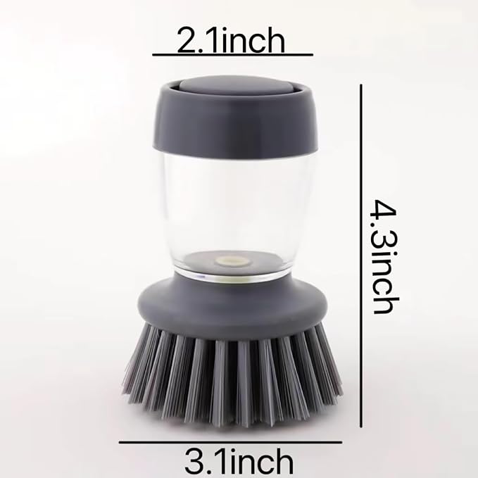 Dishwashing Brush with Soap Dispenser. Multi Functional Press Type Dishwashing Brush.for Dishwashers and Pans.Kitchen Detergent Dishwashing Brush.Very Durable.