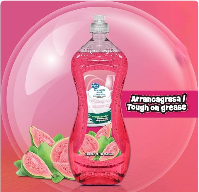 Dish Washing Liquid Detergent, guayaba/guava/Lime Scent, 28 fl oz