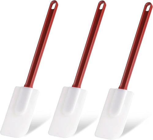 3 PCS Commercial Grade Heat Resistant Silicone Spatulas, 9.5-Inch Rubber by Heffiso+Silicone+Utensils