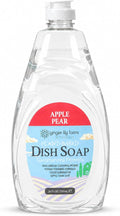 Ginger Lily Farms Botanicals Plant-Based Liquid Dish Soap, Concentrated Formula with Max Grease Cleaning Power, Cruelty-Free, Apple Pear Scent, 24 Fl Oz