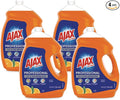 Ajax Ultra Professional Liquid Dish Soap Refill, Orange Scent, 145 fl oz | 4x Grease and Stain Fighting, Dish Detergent, Gentle on Hands, Stuck-On Food Remover, Dishwashing Liquid, Easy-Flip Cap,