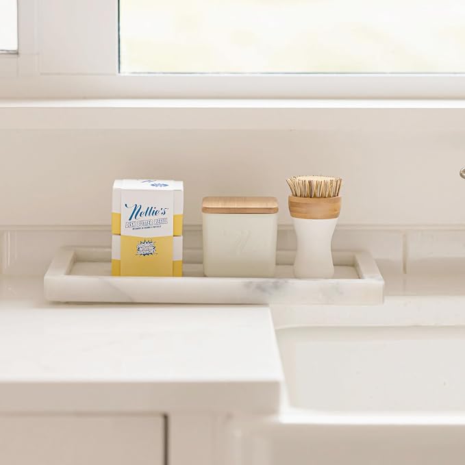 Nellie's Dish Butter Refill | Solid Dish Soap | Lemongrass Scent | 2 Pack | Phosphate-Free & Septic-Safe, Fits Nellie's Dish Butter Ceramic Container, Made in Canada