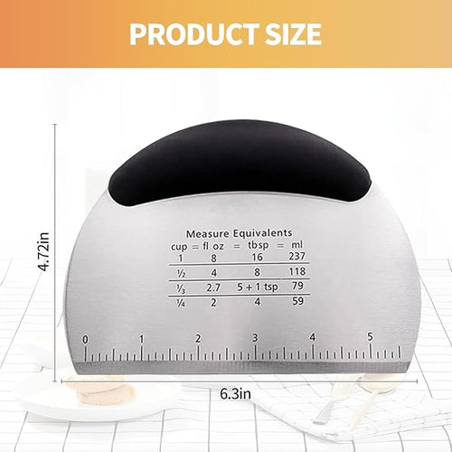 2pcs Semicircular Bench Scraper Cutter, Pastry Scraper - Image 2