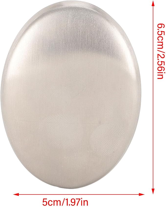 Stainless Steel Soap Bar for Hands, Odor Remover for Garlic, Fish & Onion Smells, Reusable Metal Soap for Kitchen, Cooking & Outdoor Use, Dishwasher Safe (10pcs)
