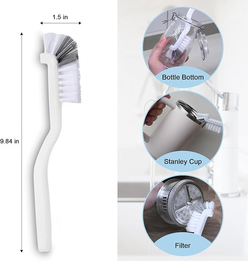 9 Pack Crevice Cleaning Brush Set, Hard Bristle Detail Brush Set - Image 2