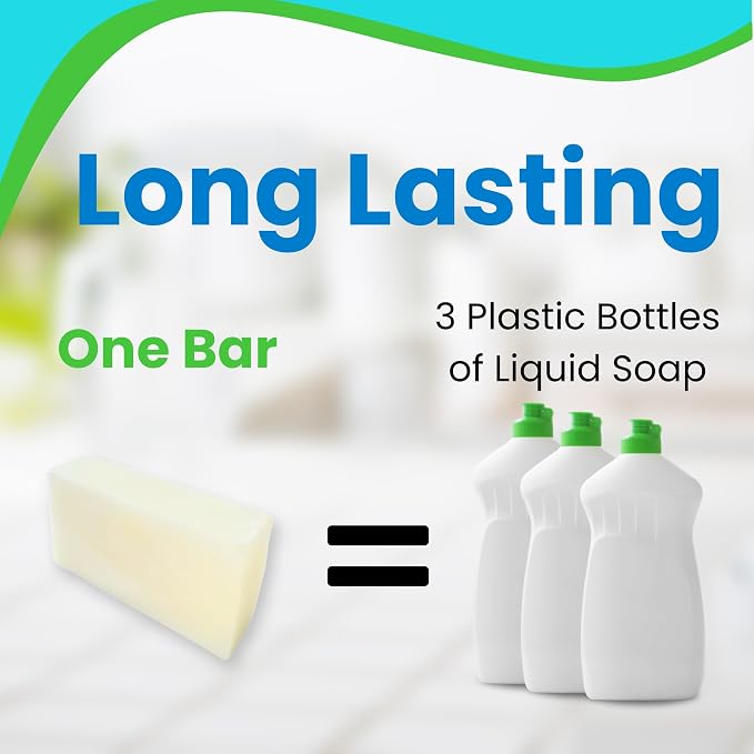 Shadazzle Solid Dish Soap 3 Pack Eco-Friendly Ultra Degreasing Bar | Natural Ingredients, Skin-Friendly, US-Handcrafted, Dishwashing Soap Bar, Zero Waste Solution, Space Saver