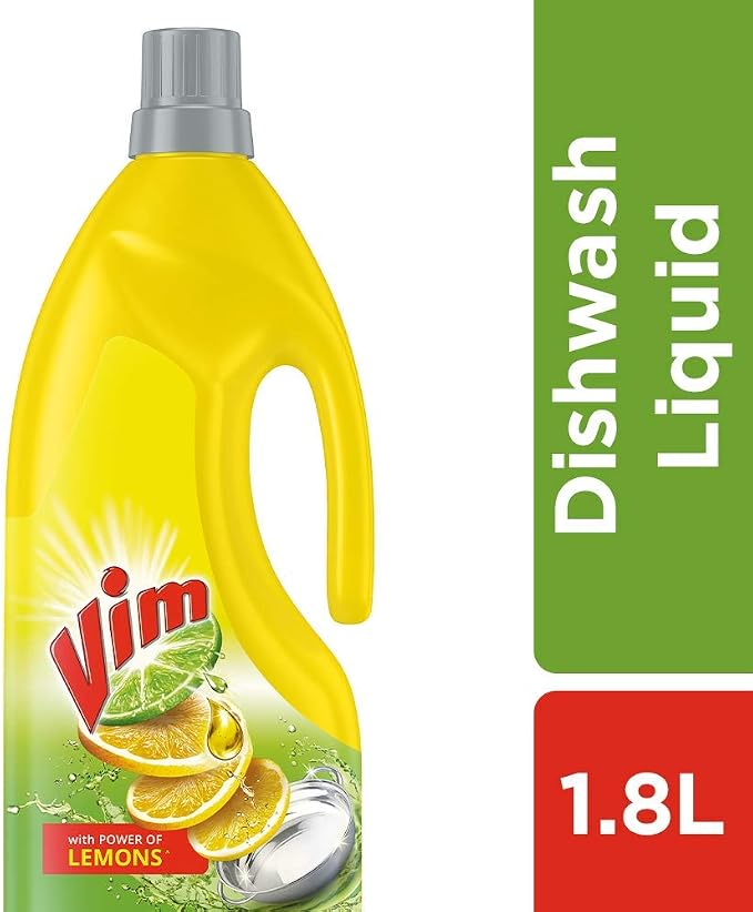 Vim Dishwash Gel, Lemon, 1.8 L