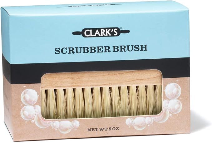 CLARK'S Cutting Board Soap and Large Scrub Brush from Clean your kitchen boards, bowls, countertops, and utensils the natural way | Castile Based