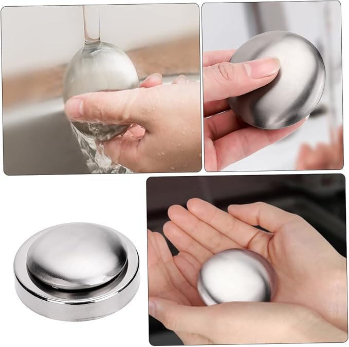 WOONEKY 1set Metallic Soap for Steel Odor Stainless Steel Fridge Soap Odor Removing Dishwasher Safe