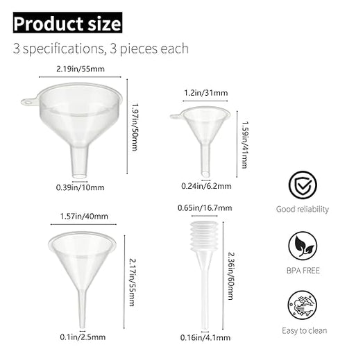 9 Pack Small Funnel Kit 3 Sizes - Image 2