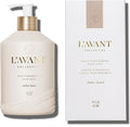 L'AVANT Plant-Based Luxury Dish Soap with Pump, Ambre Santal, 16 Fl Oz | Plant-based grease-cutting formula, refillable glass bottle with pump, gentle on hands, kid and pet safe, Ambre Santal scent