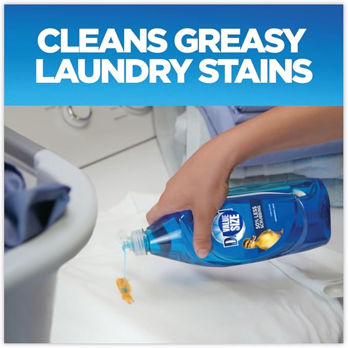 Dawn Ultra Liquid Dish Soap Degreaser, Original Scent, 38 Fl Oz bundled with Heavy Duty Scotch Brite Sponge
