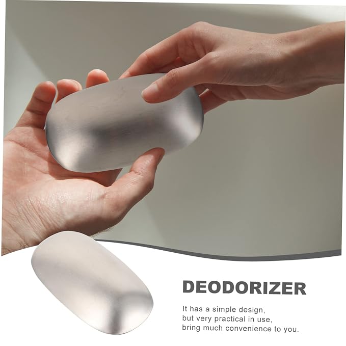 1pc Stainless Steel Odor Remover Soap Bar for Kitchen Eliminates Unwanted Smells From Onion Garlic Fish Practical Tool for Home Hotel and Cooking Tasks
