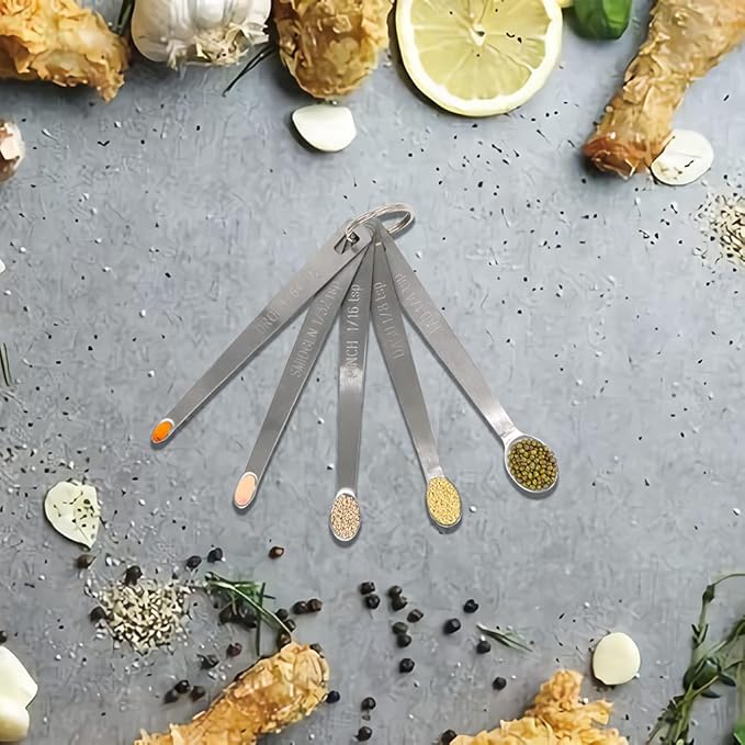5PCS 1/16 Teaspoon Single Tiny Measuring Spoon, Small Individual Stainless - Image 6