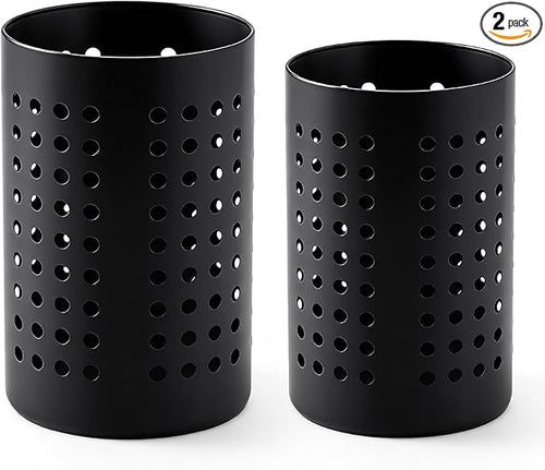 2PCS Black Stainless Steel Utensil Holder and Utensil Drying Holder, as a by Unknown
