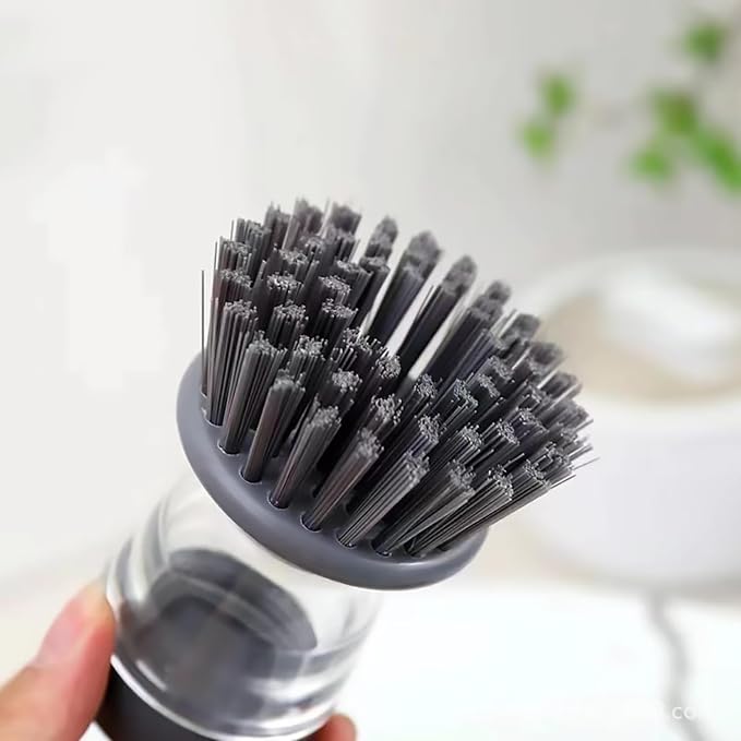 Dishwashing Brush with Soap Dispenser. Multi Functional Press Type Dishwashing Brush.for Dishwashers and Pans.Kitchen Detergent Dishwashing Brush.Very Durable.