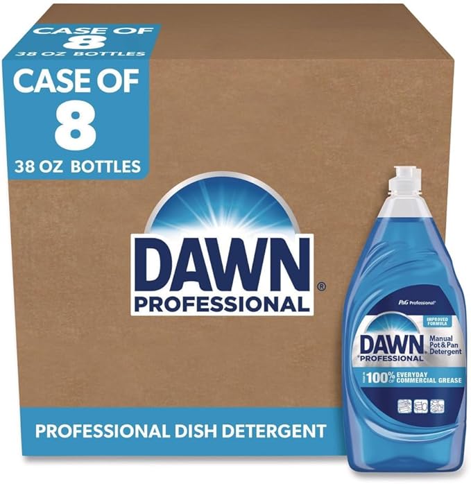 Manual Pot & Pan Dish Detergent, 38 oz Bottle, 8/Carton