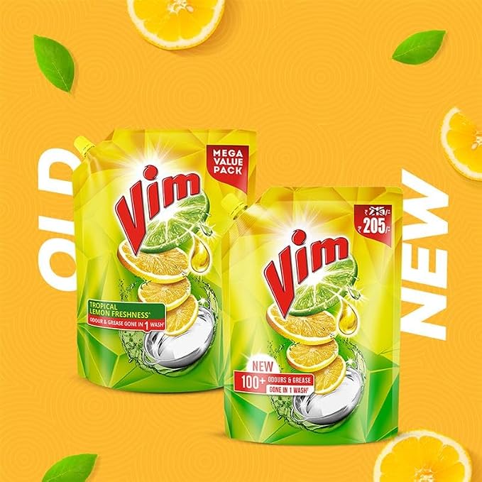 Vim Dishwash Gel - Lemon - 1 L