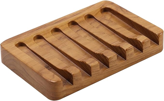 Teak Soap Dish & Dish Scrub Brush by HTB