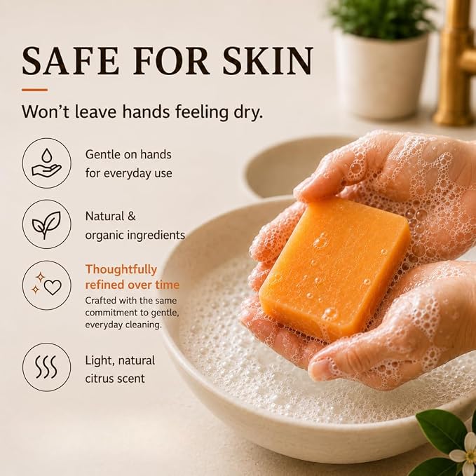 KELEBS 2 Dish Soap Bars | Citrus Essential Oil Formula | Natural & Organic Ingredients | Gentle on Hands | For Plant-Based Kitchens & Light Dishwashing | Biodegradable | No Overpour | Value Pack