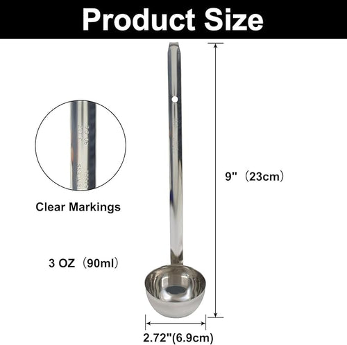 3 Oz Stainless Steel Ladle, Portioning and Serving Soup and Stew in Restaurants - Image 2