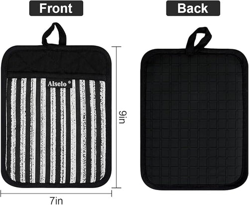 Alselo Silicone Pot Holders Set of 3 Heat Resistant & Non Slip Potholders - Image 2