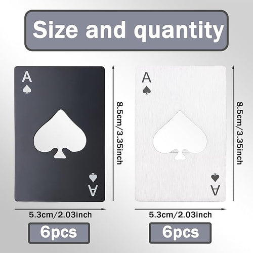 Ace of Spades Bottle Openers, Credit Card Size Stainless Steel Bottle Opener - Image 2