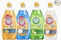 Arm & Hammer Ultra Dish Soap Variety Pack, 4-Pack (24oz Each) – Citrus, Ocean Fresh, Crisp Apple & Free & Clear – Powerful Grease Cleaning, Fresh Scents