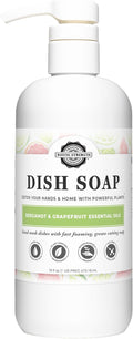 Rustic Strength Plant Based Dish Soap, Bergamot & Grapefruit Scent, 16 oz | High lathering and gentle on hands,Concentrated and biodegradable plant based formula,Cuts grease and stuck on food