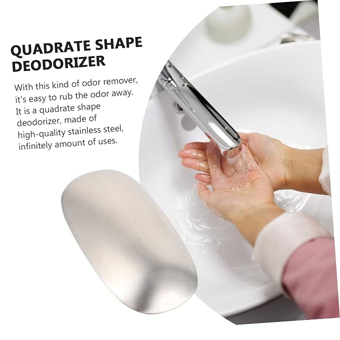 1pc Stainless Steel Odor Remover Soap Bar for Kitchen Eliminates Unwanted Smells From Onion Garlic Fish Practical Tool for Home Hotel and Cooking Tasks