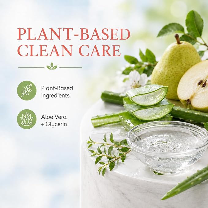 Ginger Lily Farms Botanicals Plant-Based Liquid Dish Soap, Concentrated Formula with Max Grease Cleaning Power, Cruelty-Free, Apple Pear Scent, 1 Gallon (Pack of 4)