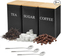 3 Pcs Tea Coffee Sugar Canisters, Food Storage by DIBALIYI