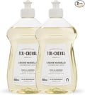 Fer à Cheval Marseille Dishwashing Soap, Allergen Free, Olive Oil Based, Made in France, Liquid Dish Soap, 2 Pack, 500 ml / 16.9 fl oz Each