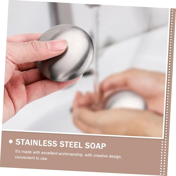 WOONEKY 1set Metallic Soap for Steel Odor Stainless Steel Fridge Soap Odor Removing Dishwasher Safe