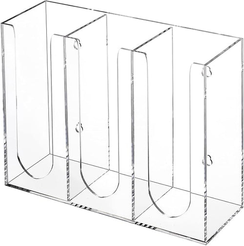 Acrylic Coffee Cup and Lid Storage Organizer, 3 Compartment Disposable Paper by Suwimut