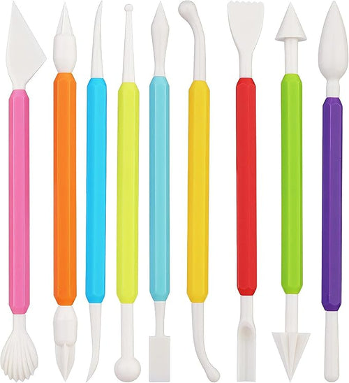 9-Piece Fondant Sculpting Tool Set by YOFAN