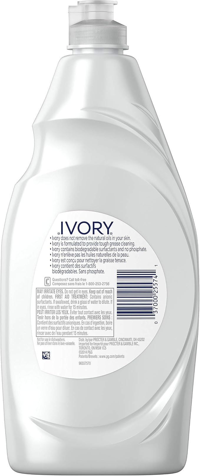Ivory Dish Soap Original, 709mL/1.5pt/24fl oz, 3 PACK (10 Per master case)