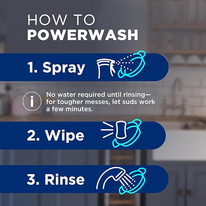 Dawn Powerwash Spray, Dish Soap, Dishwashing Liquid, Fresh, 1 Starter Kit + 3 Refills, 4x16 Fl Oz