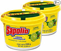SAPOLIO Lemon Dishwashing Cream 330g – 2 Pack – Heavy Duty Grease Cleaner Paste – Concentrated Kitchen Cleaning Product