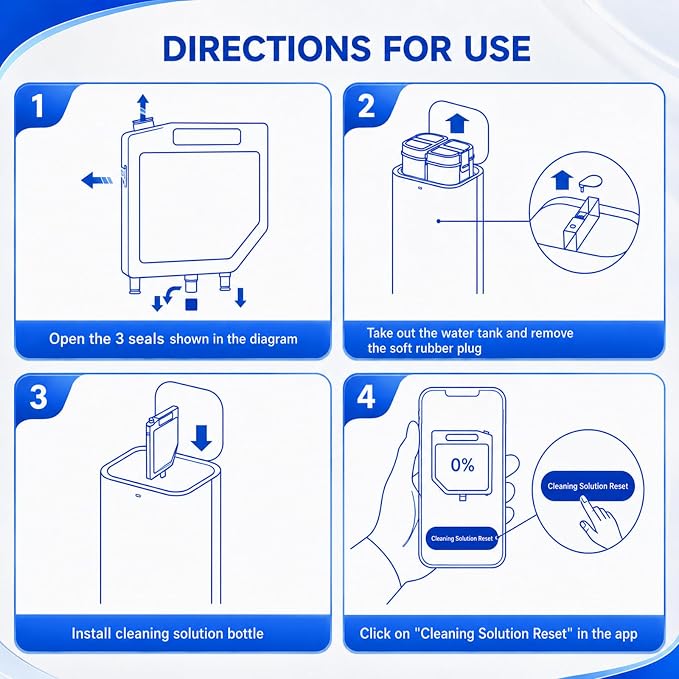 3 pcs Robot Vacuum Cleaning Solution for Dreame L10s Ultra | 31.74 Fl Oz Floor Cleaning Solution for Multi-Surface, Compatible with Dreame L10s Ultra Robot Vacuum Cleaner Detergent