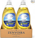 Dawn Ultra Oxi Dish Soap Dishwashing Liquid Lemon Scent 431ML-2 Ct